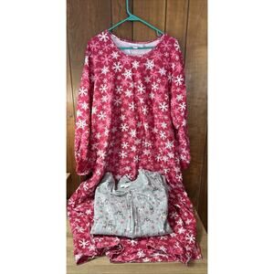 Dreams Co Nightgown Robe Full Zip And Pull on Night Gown Warm 1XL Lot Of 2 V4
